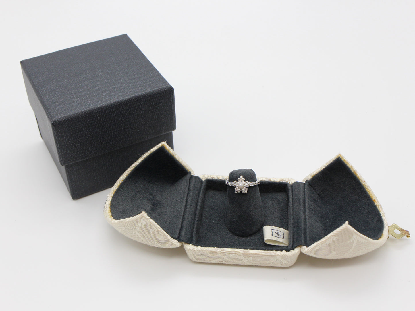 AbHeri / アベリ ダイヤ パール プラチナ リング 指輪