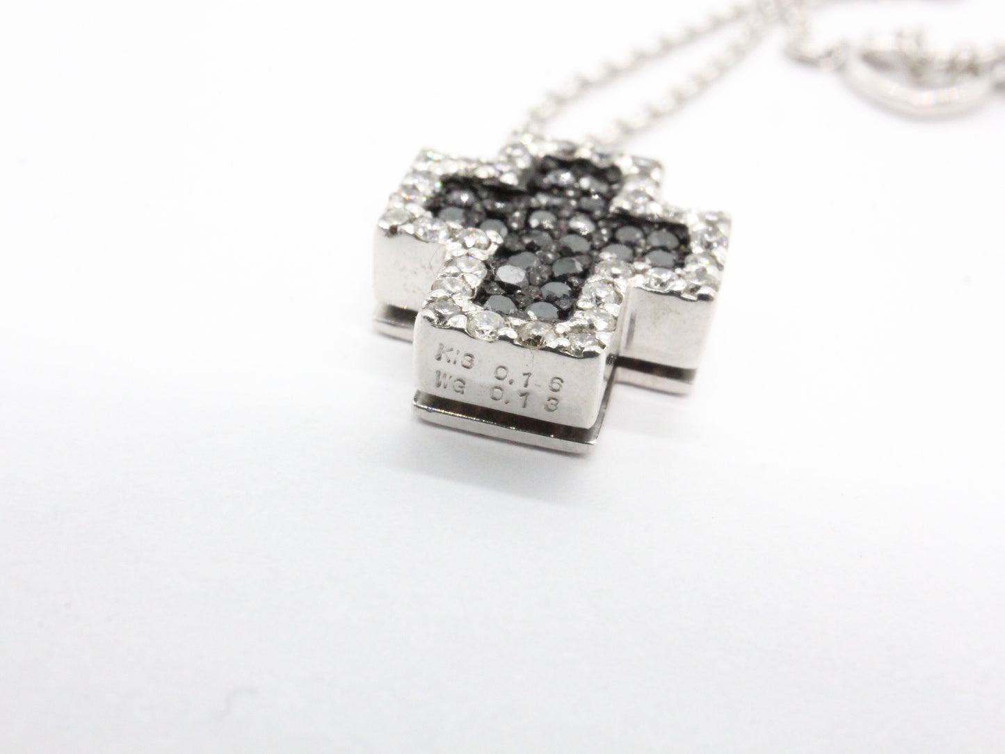 Ponte Vecchio / ポンテヴェキオ クロス K18WG ダイヤ ネックレス