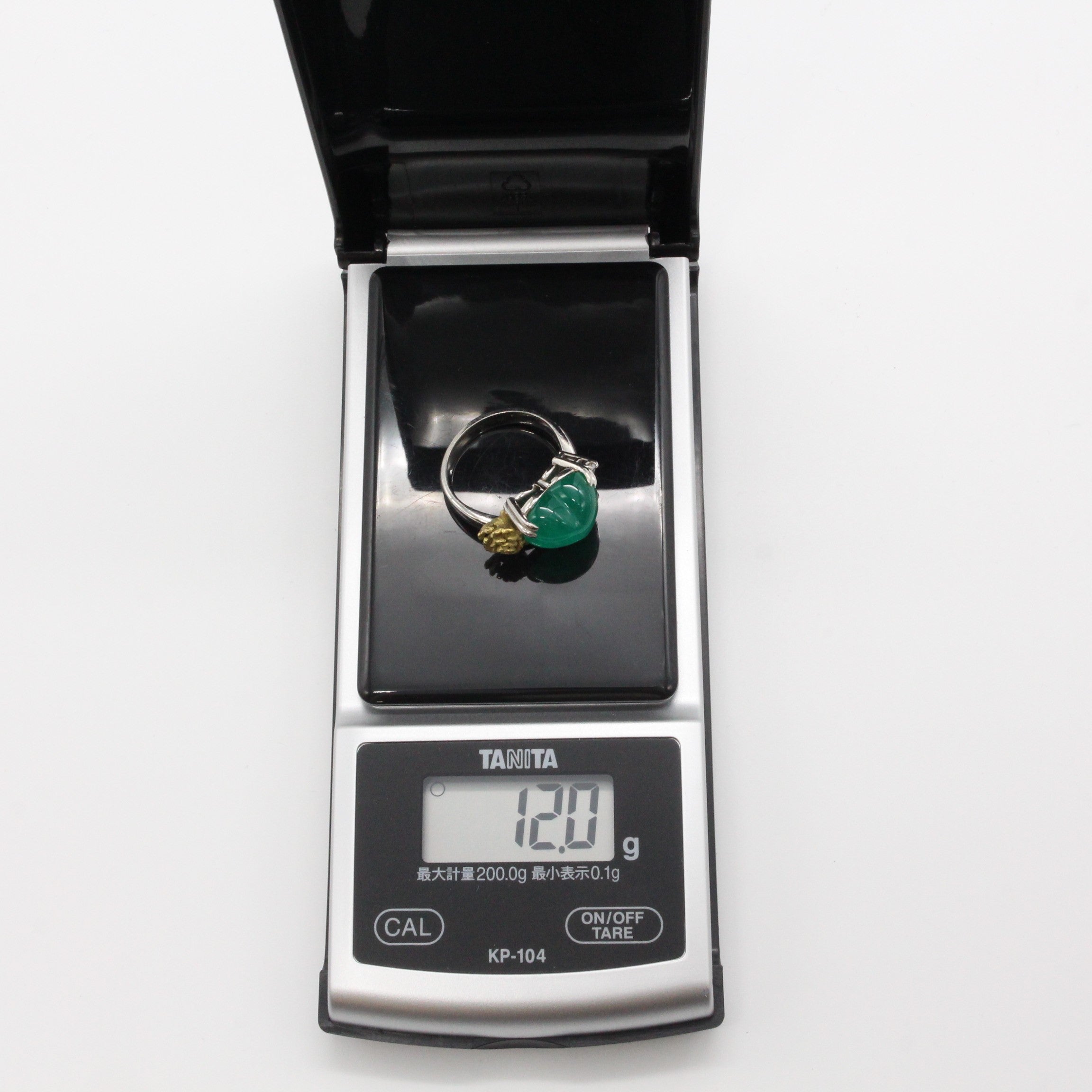 天然ベリル エメラルド デザインリング プラチナ ゴールド 指輪 ダイヤ Pt900 K18